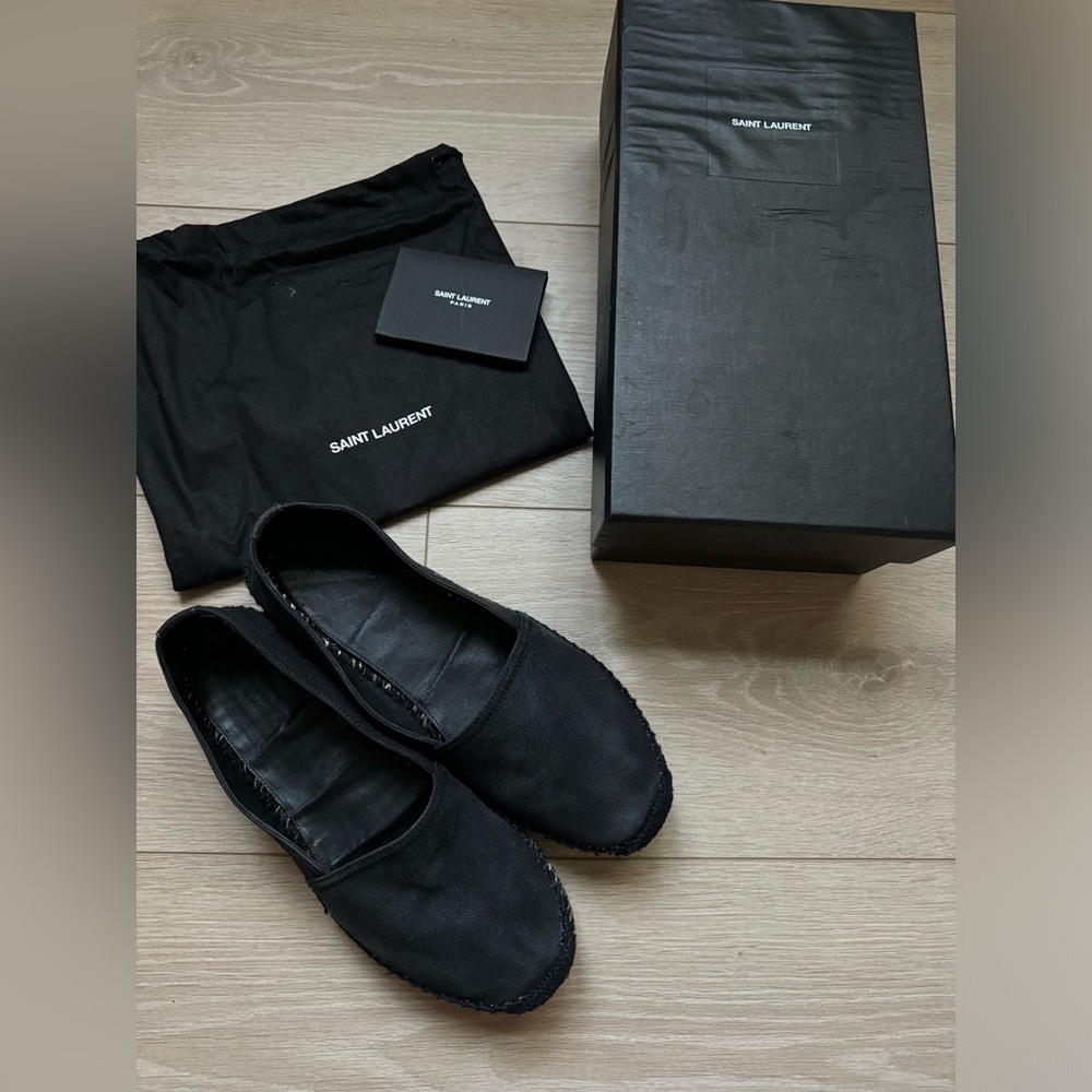 SAINT LAURENT Black Espadrilles 38 PRELOVED